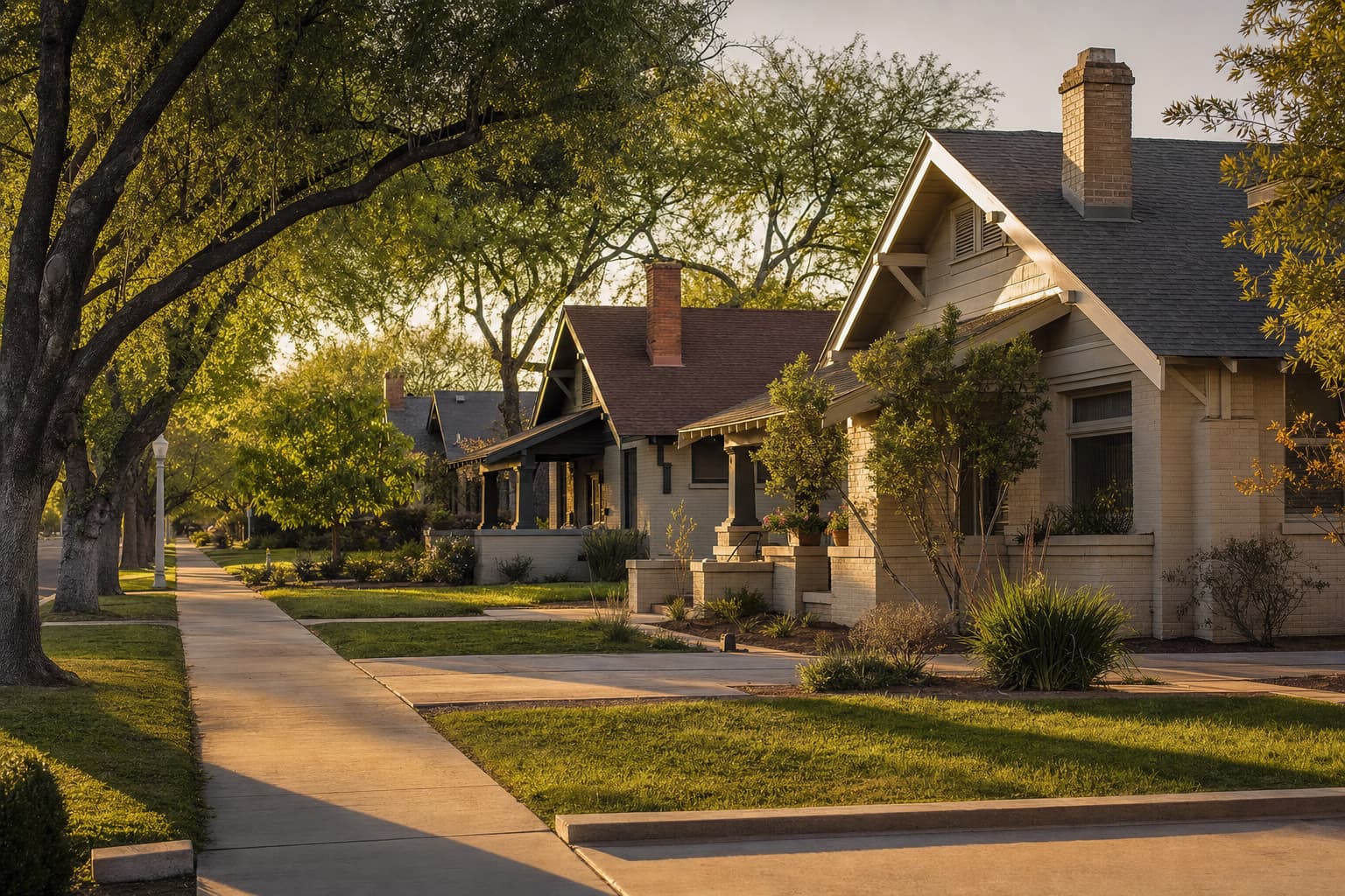 Residential architecture and desert landscape characteristic of Glendale, Arizona
